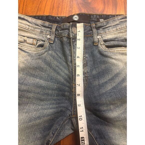 Jordan Craig Men’s Blue Faded Ripped Knees Skinny Jeans Light Washed Size 32/32 - Picture 4 of 8